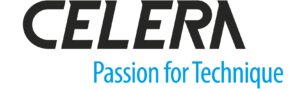 Celera Logo - WPG Americas Inc. Logo wordmark 'CELER' in bold dark letters with the blue slogan 'Passion for Technique' beneath.